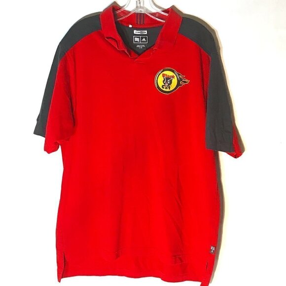 Adidas Large Athletic Polo Short Sleeve Climalite Shirt - Picture 1 of 9